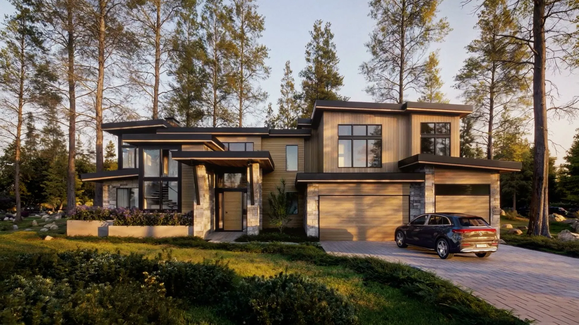 Film of the mountain-modern home at 122 Pine Cone Road, Incline Village, Nevada