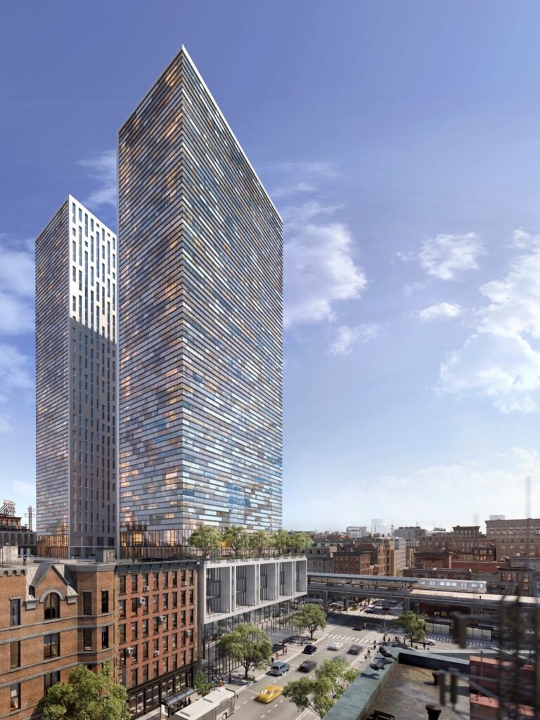Harlem Towers exterior 3D rendering used for architectural animation