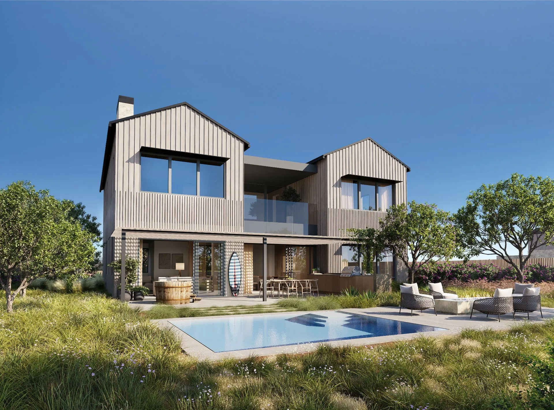 3D rendering for Austin Surf Club, Texas, USA