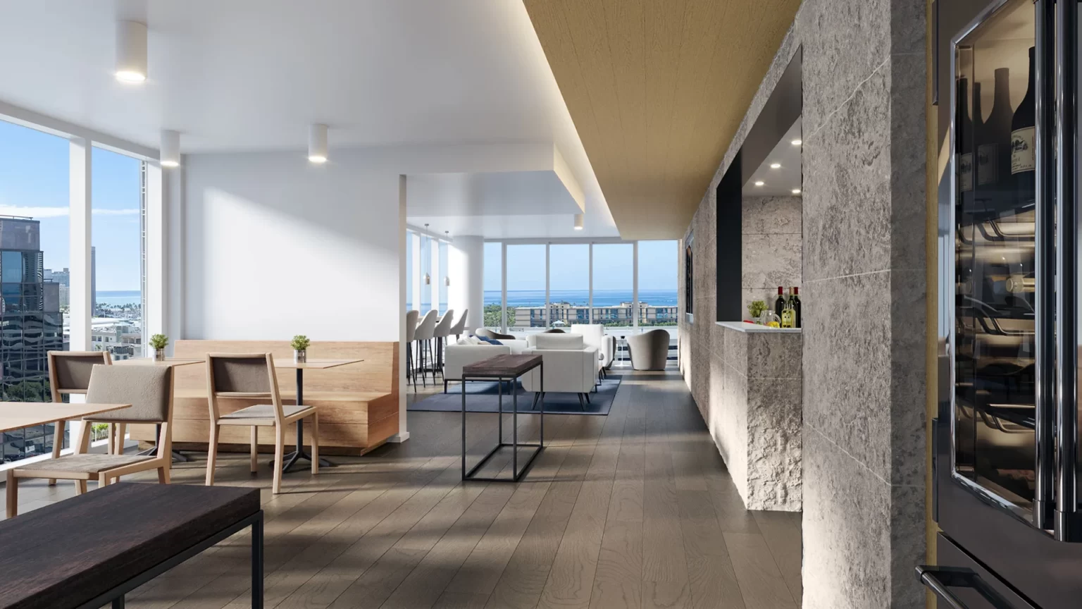 Photorealistic 3D commercial building rendering